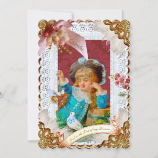 Victorian 'Lovey Dovey' Dresden-style Card