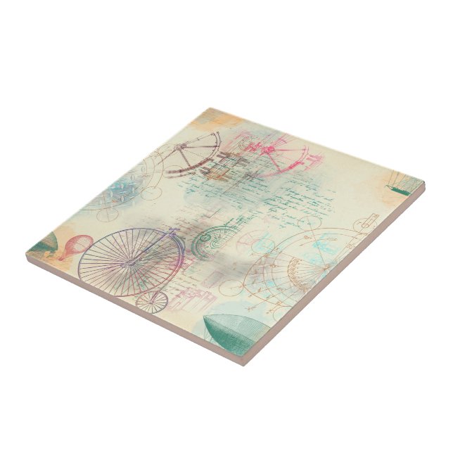 Victorian Steampunk | Grunge de Aquarela Pastel (Lateral)