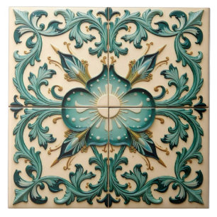 Victorian Teal Laurel