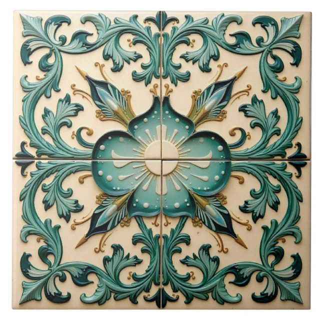 Victorian Teal Laurel (Frente)