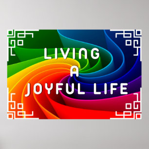 "Vida alegre" Poster de Wall art Positivo