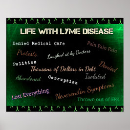 Vida com Poster de doença de Lyme