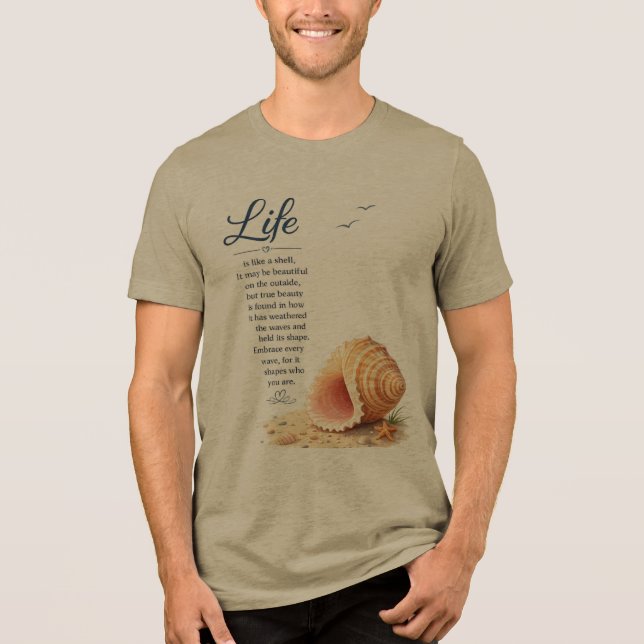 Vida Como Concha Inspirador Homem Costeiro (Frente)