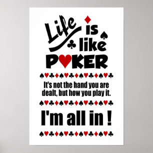 VIDA COMO poster DE POKER