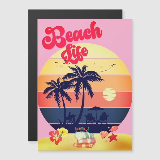 Vida de praia tropical (Frente/Verso)