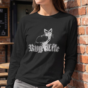 Vida de Tapete - Camiseta de Moletom Gangsta Cat