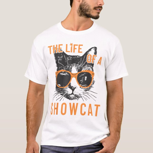 Vida de uma camisa de gato engraçada do showcat (Frente)