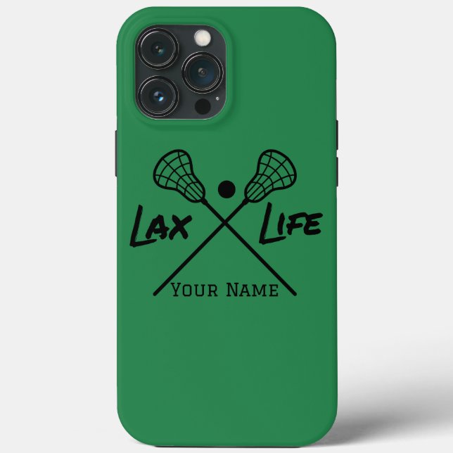 Vida do Lacrosse Verde Personalizado (Verso)
