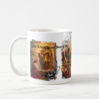 Vida do santo Joana da caneca de café do arco