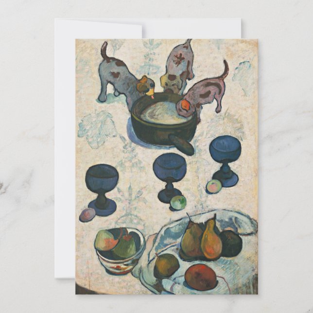 Vida Estática com Três Cachorros | Paul Gauguin (Frente)