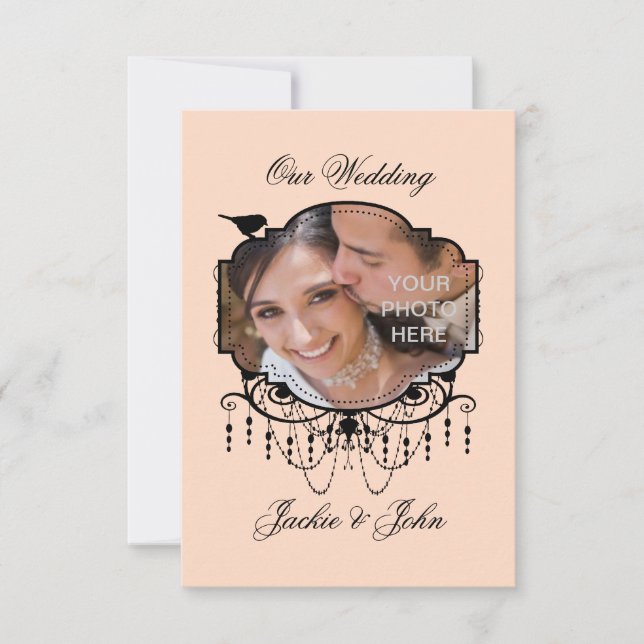 Vida Feliz ~ FOTO INSERIR Convites / RSVP (Frente)