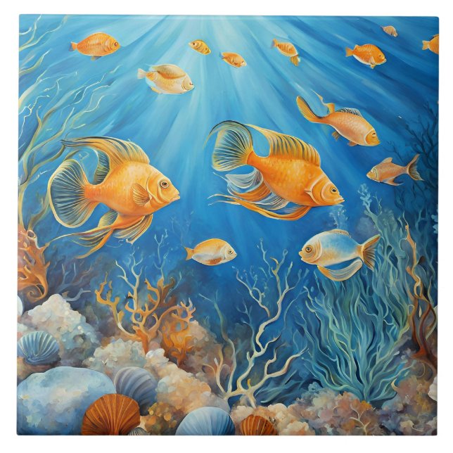 Vida Marinha com Peixes Exóticos (Frente)