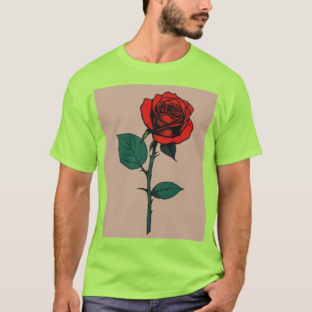 Vida na Bloom - Camiseta de Estêncil Rosa minimali (Frente)
