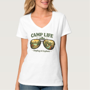 Vida no Acampamento Sente-se Certa – Camiseta Femi