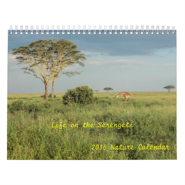 Vida no calendário 2016 dos animais selvagens de (Capa)