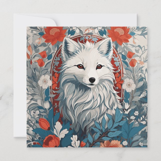 Vida Selvagem de Raposa Ártica Mesmerizante (Frente)