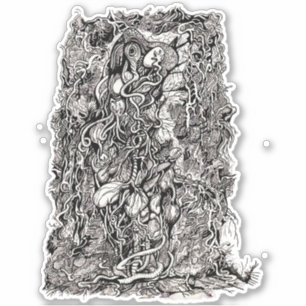 Vida Sem Pele, por Brian Benson, adesivo