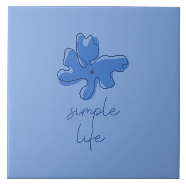 Vida Simples Minimalismo Azulejo Cerâmico (Frente)