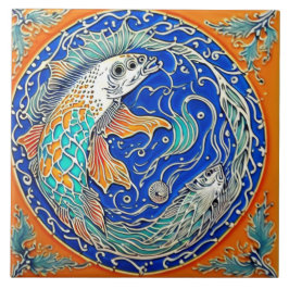 Vida submarina tradicional arte cerâmica n.o 3