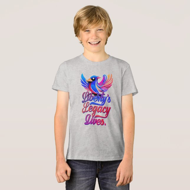 Vidas Legadas da Liberdade - Design de Aves Elegan (Frente Completa)