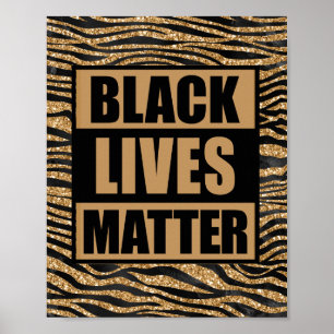 Vidas Negras Importam Gelam Tiger Stripes Poster
