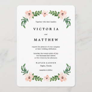 Videiras românticas que Wedding o convite