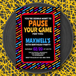 Vídeo Pausar o Convite de Aniversário do Jogo