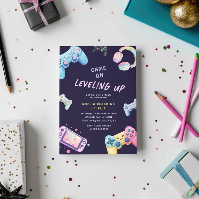 Videos games Convite para Aniversário de criança d (Criador carregado)