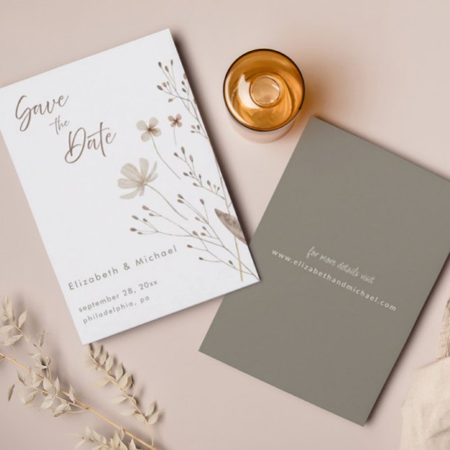 Vidraça Floral | Guardar O Cartão De Data (Criador carregado)