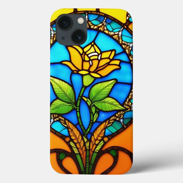 Vidro Arrejado com Flor Vibrante (Verso)