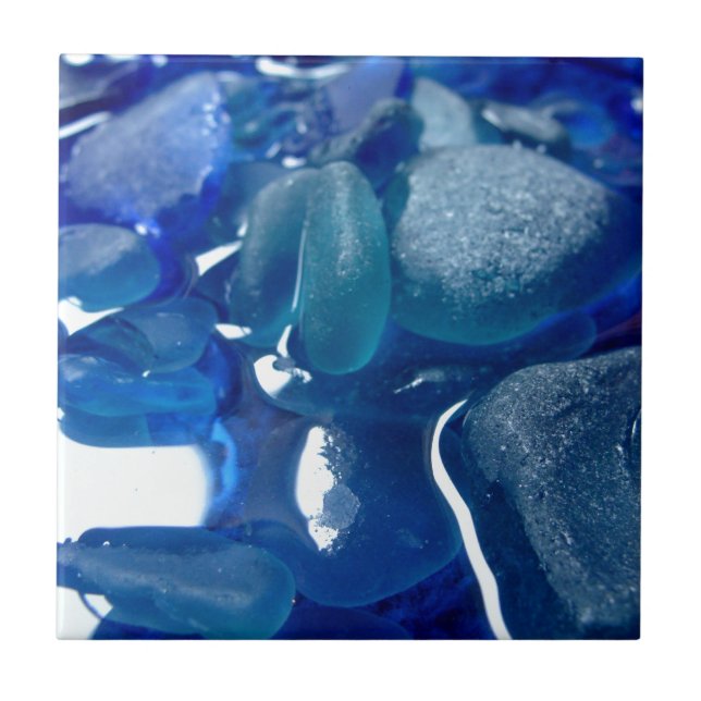 Vidro azul do mar do beira-mar (Frente)