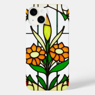 Vidro Colorido com Flores