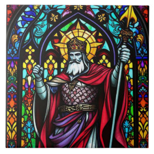 Vidro Colorido Rei Medieval