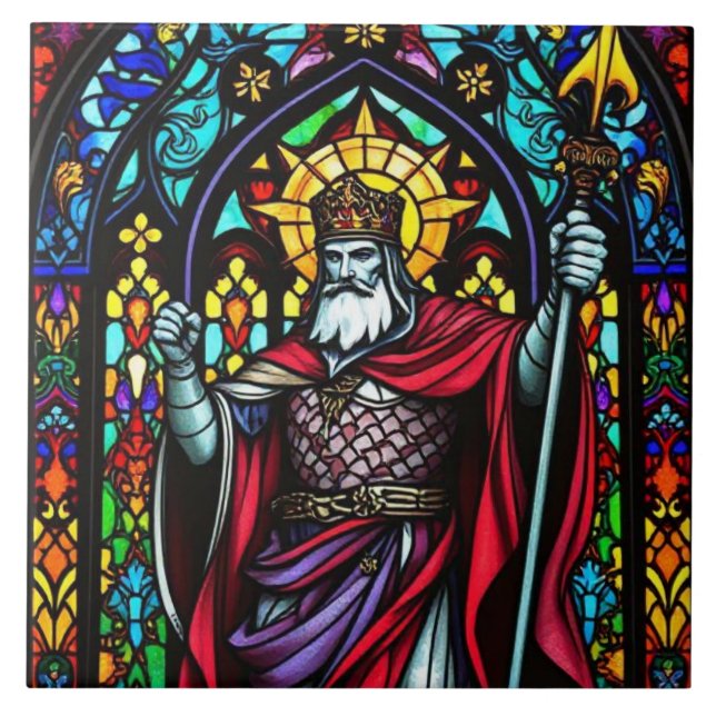 Vidro Colorido Rei Medieval (Frente)