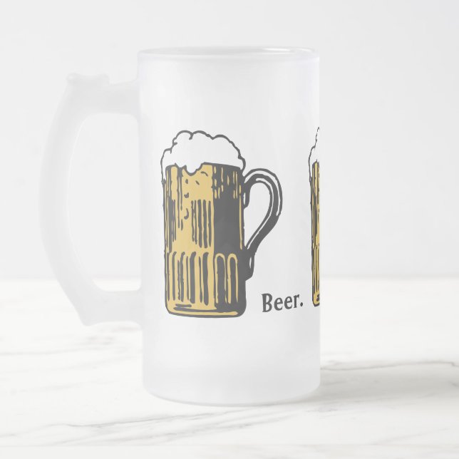 Vidro de canecas de texto personalizadas da Cervej (Esquerda)
