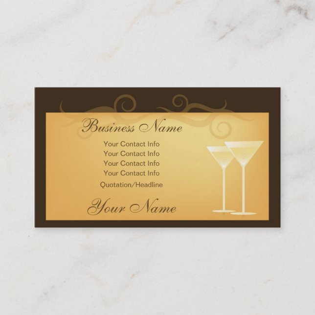 Vidro de cartões de visitas de Сhampagne (Frente)