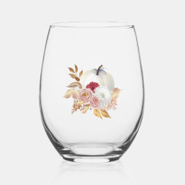 Vidro De Design Floral De Abóbora Branco