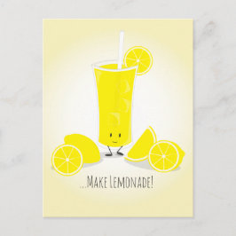 Vidro de limonada sorridente | Cartão Postal
