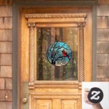 Vidro De Mancha Vermelha Invernal Cardinal Errado