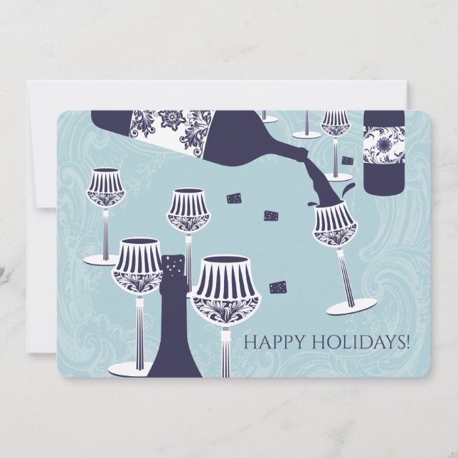 Vidro de rico de vinho Vazio Convidar cartão de Na (Frente)