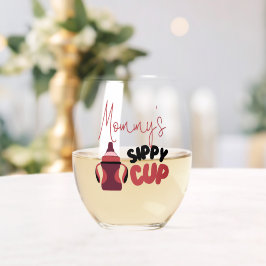 Vidro De Vinho Sapatinho Engraçado Com mamãe