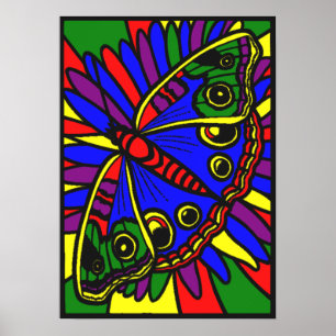 Vidro digital Borboleta Poster