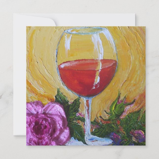 Vidro e Convite de festas de coquetel rosa (Frente)