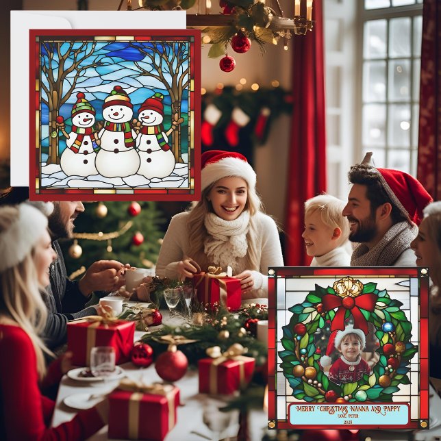 Vidro Escondido Personalizável Da Família Snowman (Criador carregado)