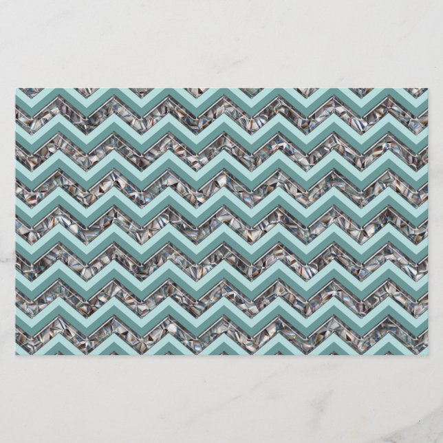 Vidro Escuro e Zigzag Teal (Frente)