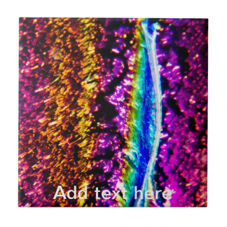 Vidro fundido com arco-íris