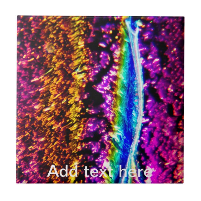 Vidro fundido com arco-íris (Frente)