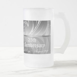 Vidro Jateado 25o Caneca floral da caneca de cerveja da cerveja