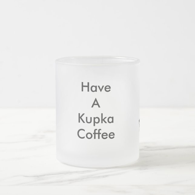 Vidro Jateado A caneca de café de Kupka dos meios do frenesi (Centro)