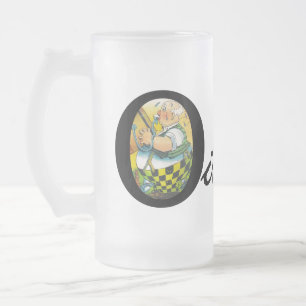 Vidro Jateado Batendo a caneca de cerveja do barril! Octoberfest